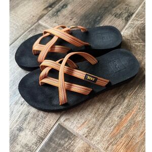 Teva Women's Olowahu Slip On Flip-Flop, Orange, 5